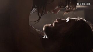 Hot Erin Cummings cowgirl sex, scene in Spartacus