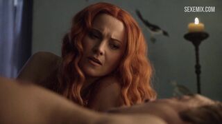 La schiava Aria Dickson fa sesso, scena in Spartacus