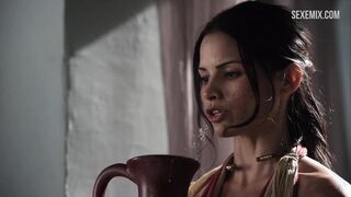 Katrina Law shows big breasts and pussy, scene in Spartacus