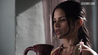 Katrina Law shows big breasts and pussy, scene in Spartacus