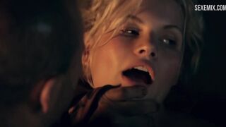 Bonnie Sveen sex scene, pushed against wall scene in Spartacus