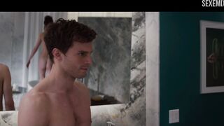 Dakota Johnson washing in bathroom, scene in Fifty Shades of Grey