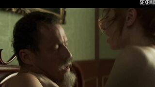 Eleanor Tomlinson fucking in bed scene in Colette