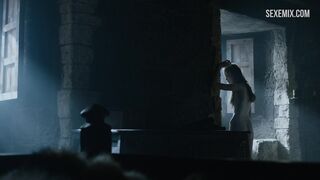 Charlotte Hope fucked hard from behind by the window, scene in Game of Thrones