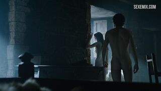 Charlotte Hope fucked hard from behind by the window, scene in Game of Thrones