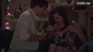 Allison Williams fucked on couch, scene in Girls