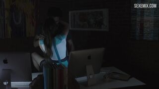 Allison Williams fucked on table, scene in Girls