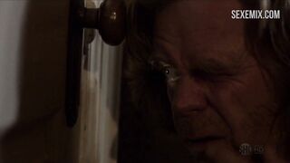 Molly Price being watched through a keyhole, scene in Shameless