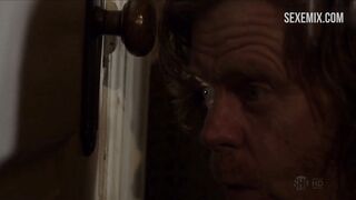 Molly Price being watched through a keyhole, scene in Shameless