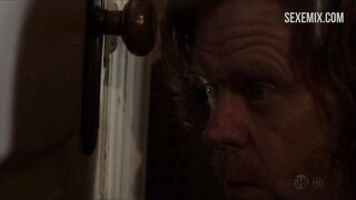 Molly Price being watched through a keyhole, scene in Shameless