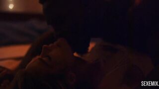 Sex with Denise Richards on the bed, scene in A Violent Man (2017)