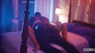 Sex with Denise Richards on the bed, scene in A Violent Man (2017)