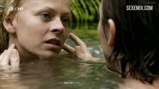 Isabell Gerschke demonstrating naked butt and breasts, scene in Fluss des Lebens Verloren am Amazonas 2013