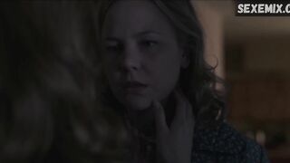 Adelaide Clemens and Liana Liberato lesbian kiss, scene in To the Stars (2019)