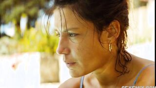 Seductive Adele Exarchopoulos in a swimsuit, scene in Revenir (2019)