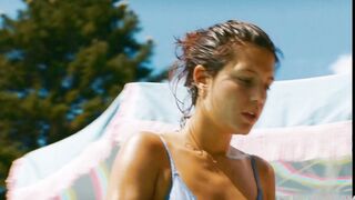 Seductive Adele Exarchopoulos in a swimsuit, scene in Revenir (2019)