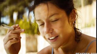 Seductive Adele Exarchopoulos in a swimsuit, scene in Revenir (2019)