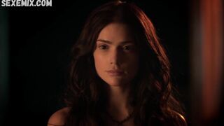 Hot Janet Montgomery, sexy scene in Salem s01e01 2014