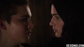 Janet Montgomery lesbian kiss, scene in Salem 2014