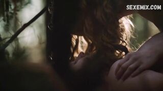 Tamzin Merchant sexy, scene in the forest - Salem 2014