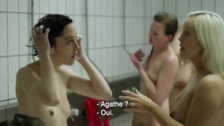 Florence Loiret Caille nude, Arna Bara Karlsdottir nude, erotic scene from L’effet Aquatique (2016)