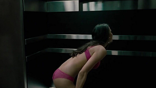 Elizabeth Banks sexy, Genesis Rodriguez sexy, Sex scene from Man on a Ledge (2012)