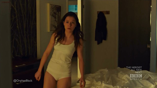 Tatiana Maslany sexy -  sex scene from Orphan Black s01e05 (2013)