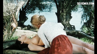 Paula Pritchett breasts, butt scene in Adrift (Touha zvana Anada) (1971)