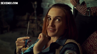 Katherine Barrell breasts, scene in Wynonna Earp s03e10 (2018)