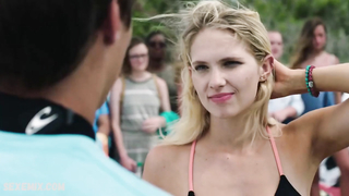 Claudia Lee sexy scene in Send It! (2021)