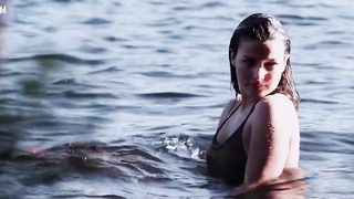 Annie Clark is looking hot in bikini, scene in movie Solo (2013)