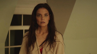 Katie Holmes has a sexy scene in the movie “Alone Together” which was released in 2022.