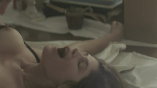 Gemma Arterton nude, She is lying on the table, getting fucked - Gemma Bovery (2014)