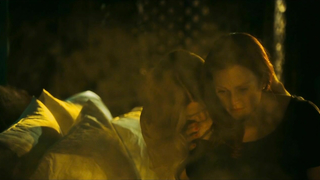 Julianne Moore, Amanda Seyfried,  Nina Dobrev nude, sex scene from Chloe (2009)