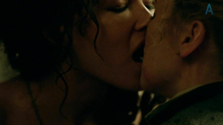 Jessica Parker Kennedy and Hannah New nude, sex scene from Black Sails s01e01 (2014)