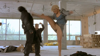 Emma Sjoberg nude, scene from Taxi 2 (2000)