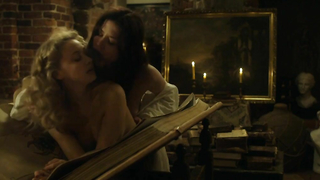 Malin Buska and Sarah Gadon nude, erotic scene from The Girl King (2015)