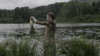 Lucy Walters nude, scene from Here Alone (2016)