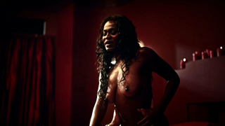 Yetide Badaki nude, Sex scene from American Gods s01e01 (2017)